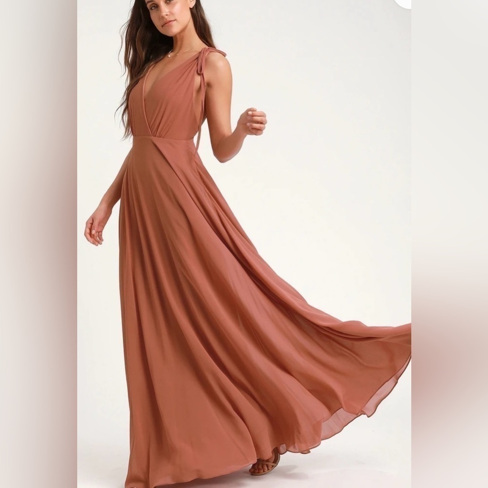 Lulus dance the night away dusty rose backless dress size XS